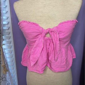 American eagle hot pink crop top